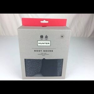 Hunter boot glitter black tall boot sock new